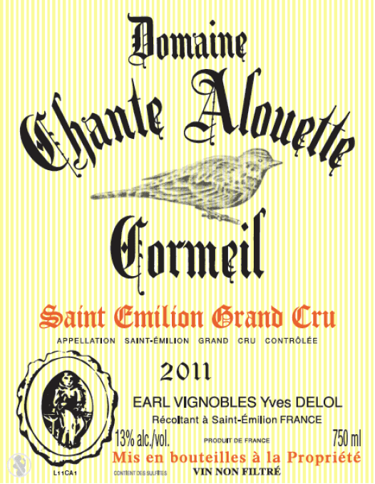 bouteille Domaine Chante Alouette Cormeil 2011