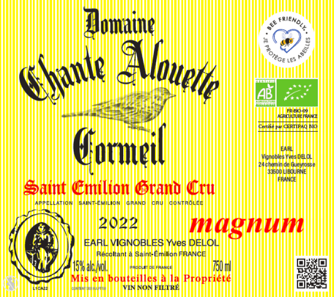 Domaine Chante Alouette Cormeil magnum 2022