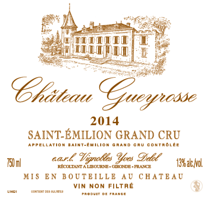 bouteille Château Gueyrosse 2014