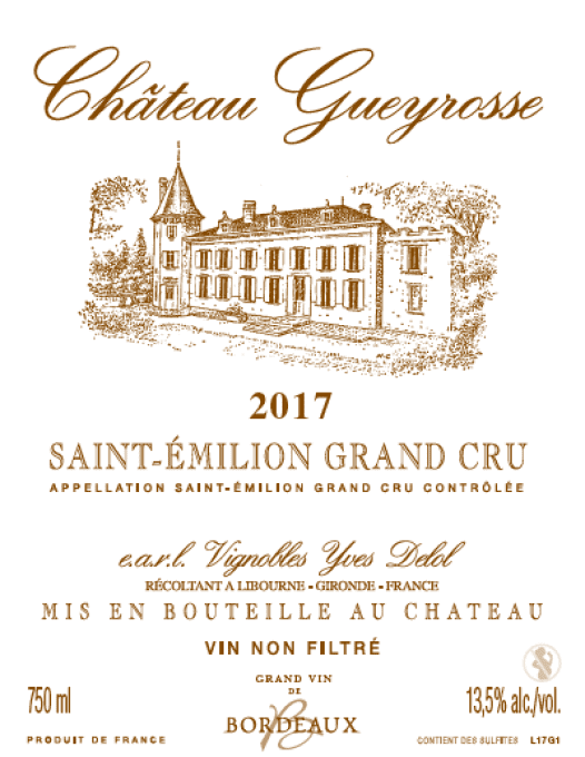 bouteille Château Gueyrosse 2017