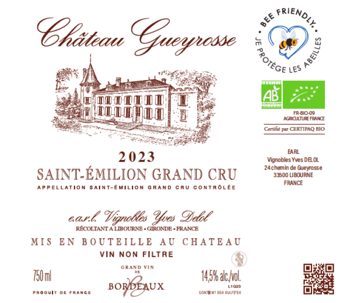 bouteille Château Gueyrosse  2023